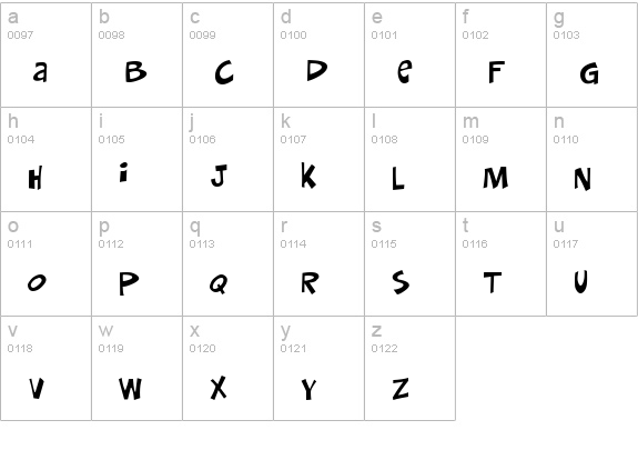 DenneyTwo lowercase a-z preview