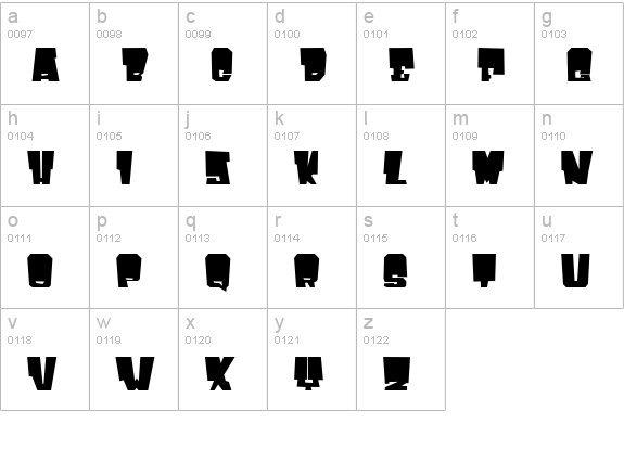 DepressiveManic lowercase a-z preview