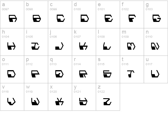 Deranian Condensed lowercase a-z preview