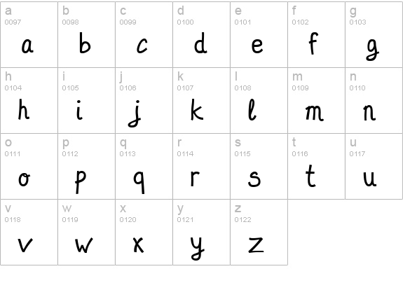 Desard lowercase a-z preview