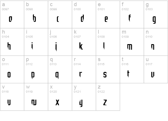 Desctructura lowercase a-z preview