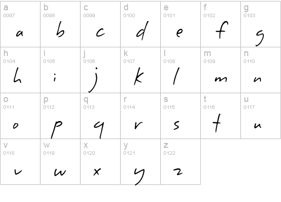 DesertDogHmk lowercase a-z preview