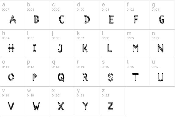 Desiderata Normal lowercase a-z preview