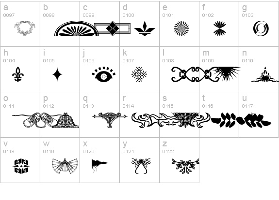 DesignerDing lowercase a-z preview