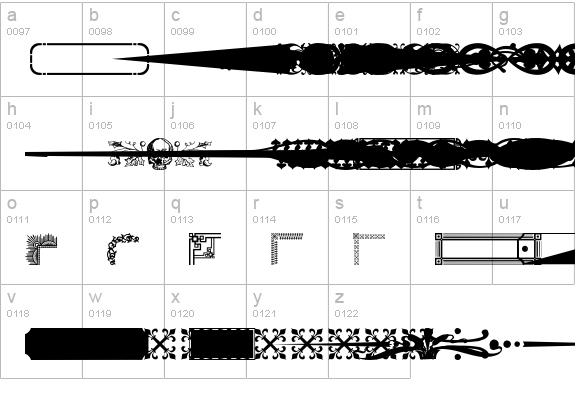 DesignerMixed lowercase a-z preview