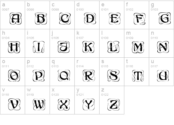 DesignerTitlingCaps lowercase a-z preview