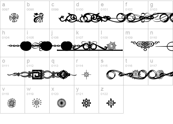 DesignMotif lowercase a-z preview