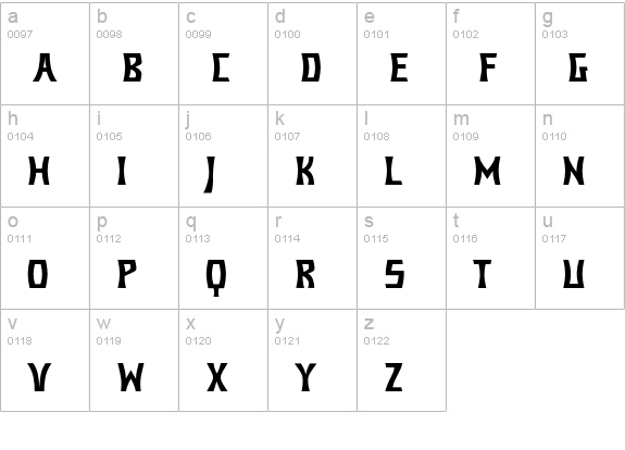 Despot lowercase a-z preview