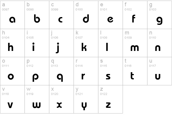 Dessau-DemiBold-Regular lowercase a-z preview