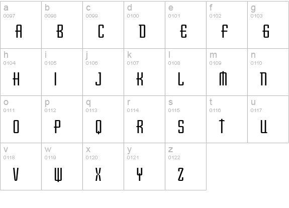 DestijlExpert lowercase a-z preview