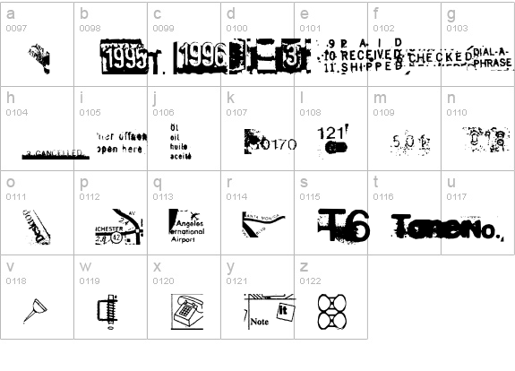 Determination lowercase a-z preview