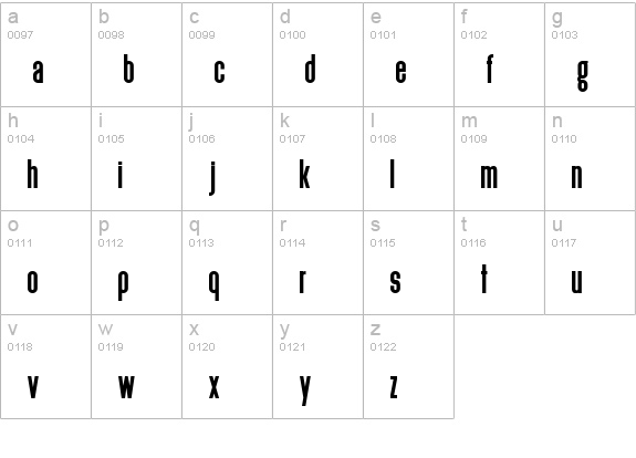 Deutschlander lowercase a-z preview