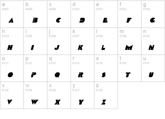 Devendra Italic lowercase a-z preview
