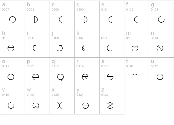 Devil Normal lowercase a-z preview