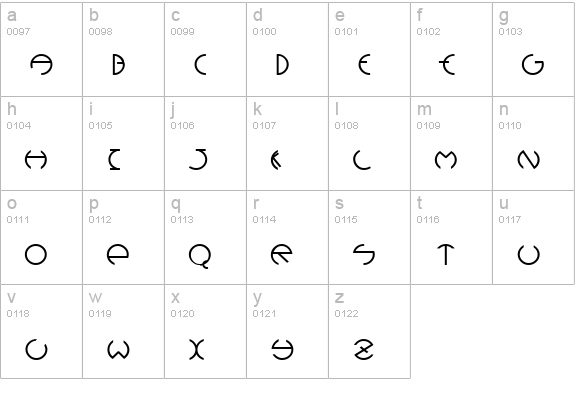 Devil Bold lowercase a-z preview