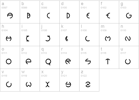 Devil Medium Normal lowercase a-z preview