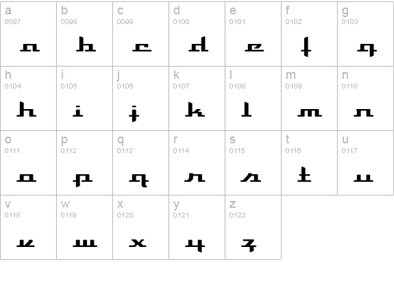 DevilleThruster-DeluxeOne lowercase a-z preview