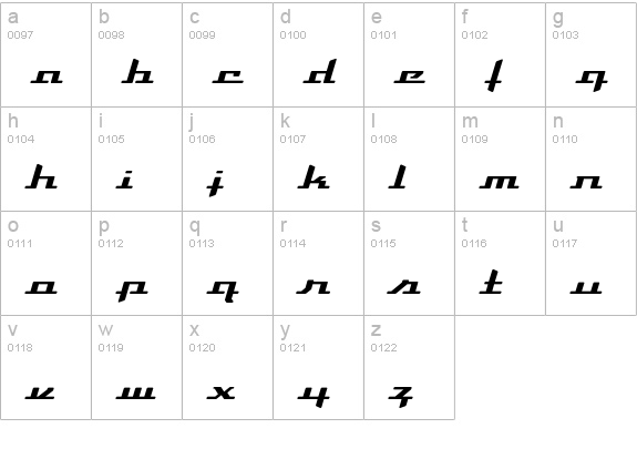 DevilleThruster-DeluxeTwo lowercase a-z preview