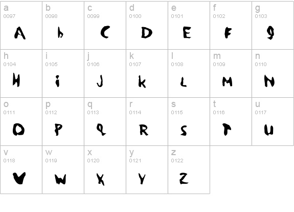 Devotion lowercase a-z preview