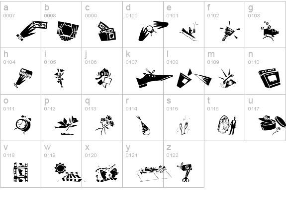 DF Commercials Plain lowercase a-z preview