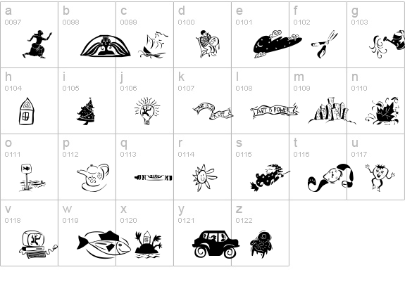 DF Eclectics lowercase a-z preview