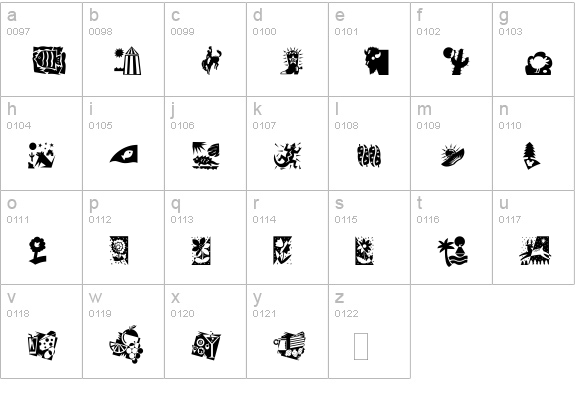 DF Naturals lowercase a-z preview