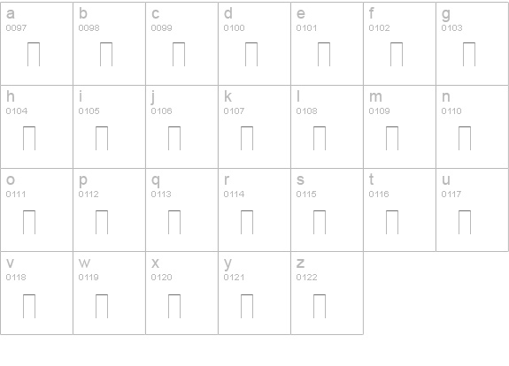 DF Primitives Two Plain lowercase a-z preview