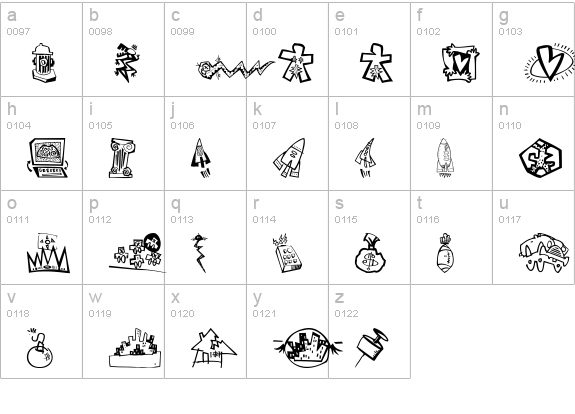 DF Urbans lowercase a-z preview