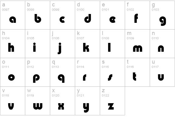 DG_Pump lowercase a-z preview