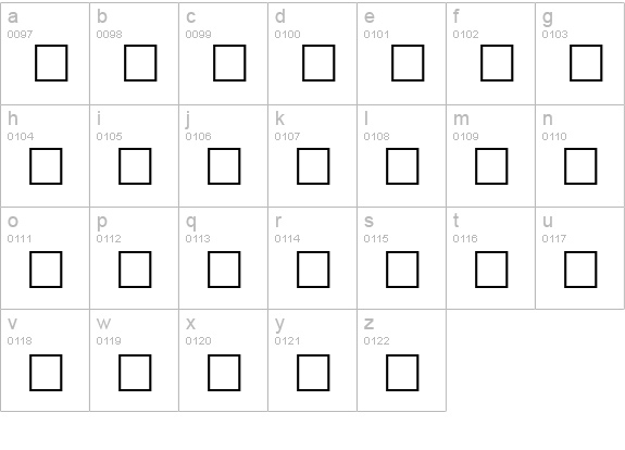 DG_Sinaloa lowercase a-z preview