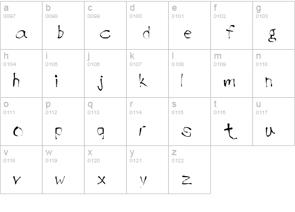Diabolo lowercase a-z preview
