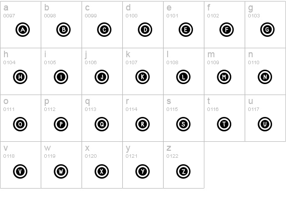 Dialtone lowercase a-z preview