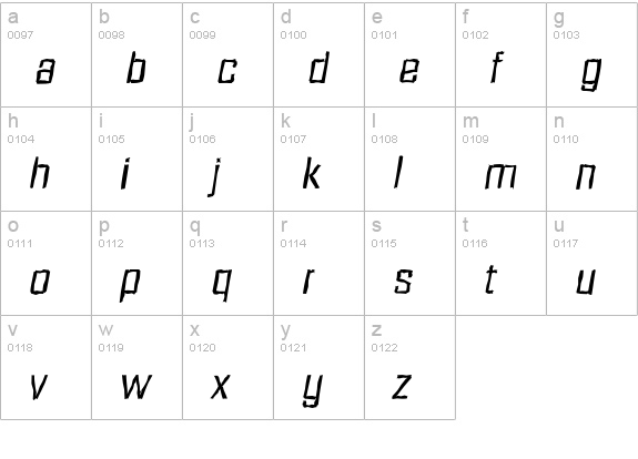 DiamanteAntique-Italic lowercase a-z preview