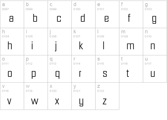 DiamanteEF-Light lowercase a-z preview