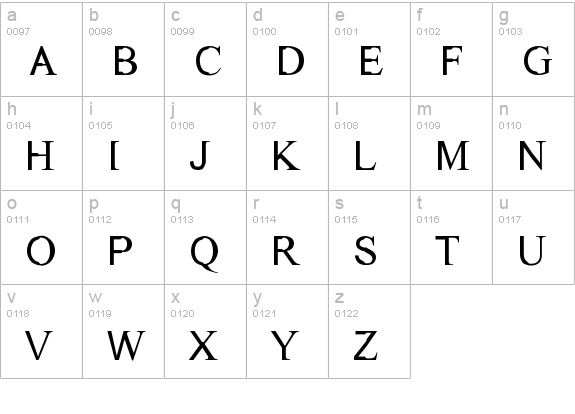 Dichotomy lowercase a-z preview