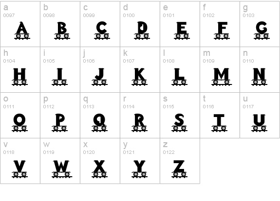 Dickeberta lowercase a-z preview