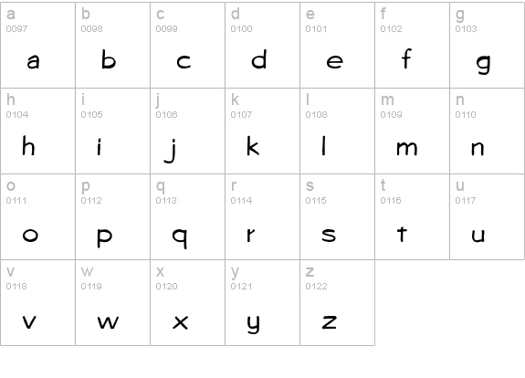 Diego1-Light lowercase a-z preview