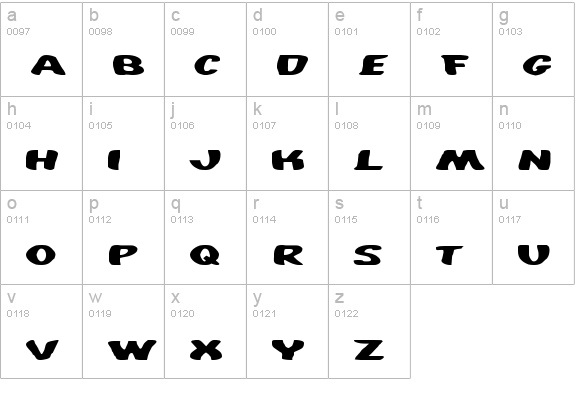 DiegoCon lowercase a-z preview