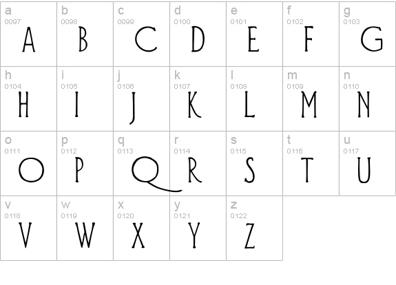 Diehl Deco lowercase a-z preview