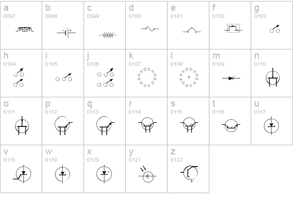digelec-Thin lowercase a-z preview