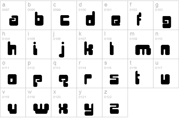 Digifit lowercase a-z preview