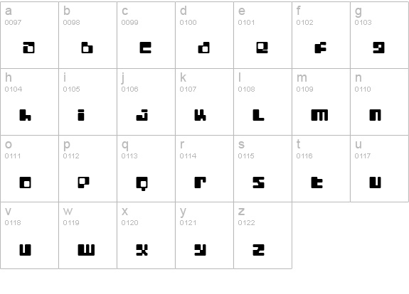 Digit LoFi lowercase a-z preview