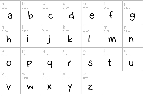 DigitalStrip lowercase a-z preview