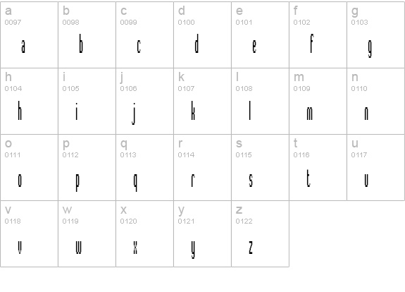 Digitek Std lowercase a-z preview