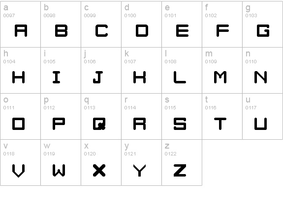 Digitrix Small Caps Regular lowercase a-z preview