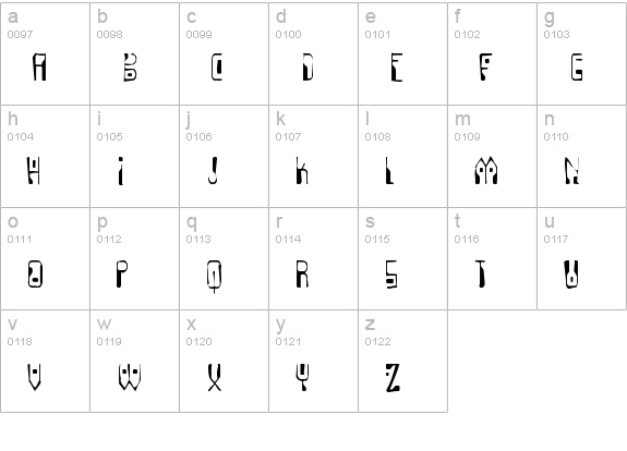 Dignity Of Labour Gaunt lowercase a-z preview