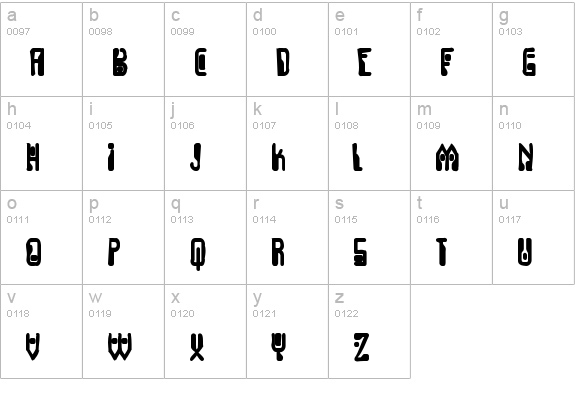 Dignity Of Labour Ink lowercase a-z preview
