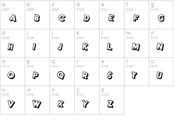 DimWitRight lowercase a-z preview