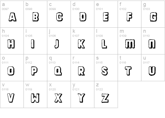 Dinarjev Republika lowercase a-z preview
