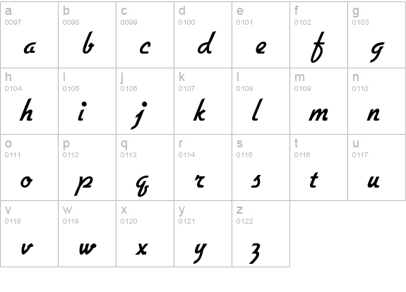 Diner lowercase a-z preview
